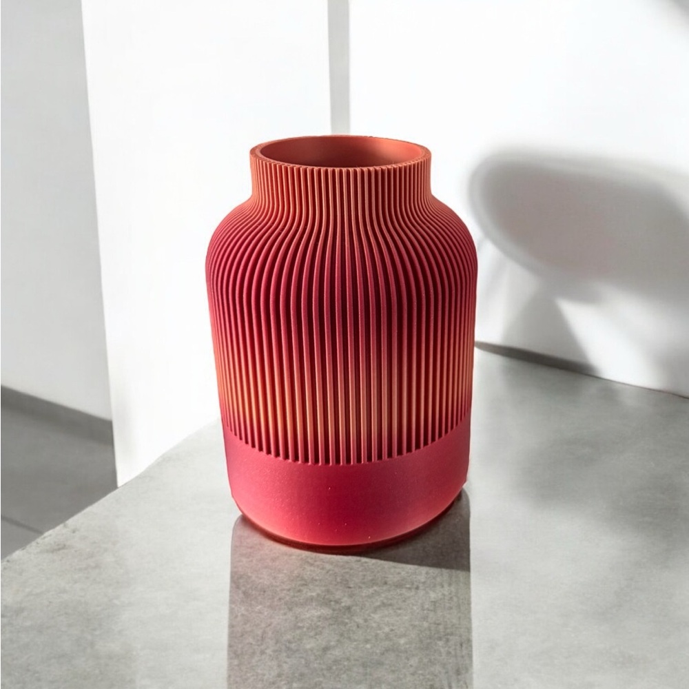 Formanova: Elegant Red Gradient Vase